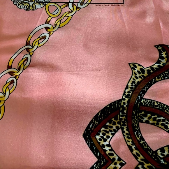 Scarf silky-feel warm tones rose cream gray - Picture 3 of 3